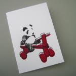 Panda On Red Tricycle - Baby And Kiddie Card